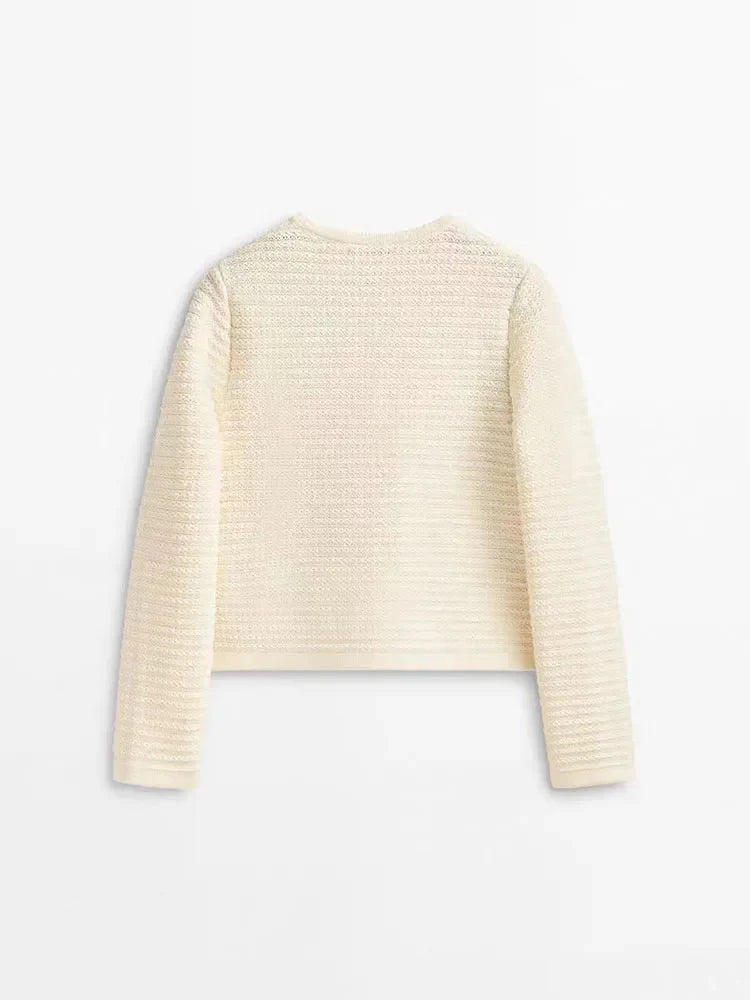 Women's Knitted Cardigan - Retro Long Sleeve Button Casual Top - SJB-DIAMOND ELITES