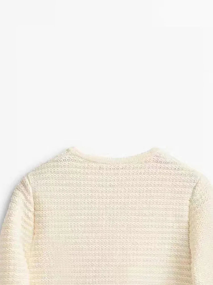 Women's Knitted Cardigan - Retro Long Sleeve Button Casual Top - SJB-DIAMOND ELITES