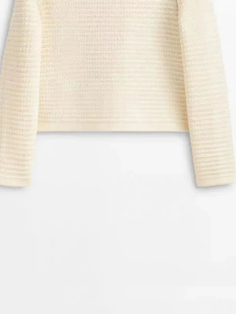 Women's Knitted Cardigan - Retro Long Sleeve Button Casual Top - SJB-DIAMOND ELITES