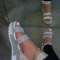 Women Gladiator Sandals Ladies Buckle Strap Snake Print Woman Shoes Casual Flat Platform Colorful Female Beach Sandals Summer - SJB-DIAMOND ELITES
