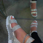 Women Gladiator Sandals Ladies Buckle Strap Snake Print Woman Shoes Casual Flat Platform Colorful Female Beach Sandals Summer - SJB-DIAMOND ELITES