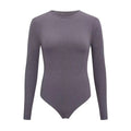 Women Long Sleeve O neck Tight Skinny Skims Style replacement Ribbed Bodysuit - SJB-DIAMOND ELITES