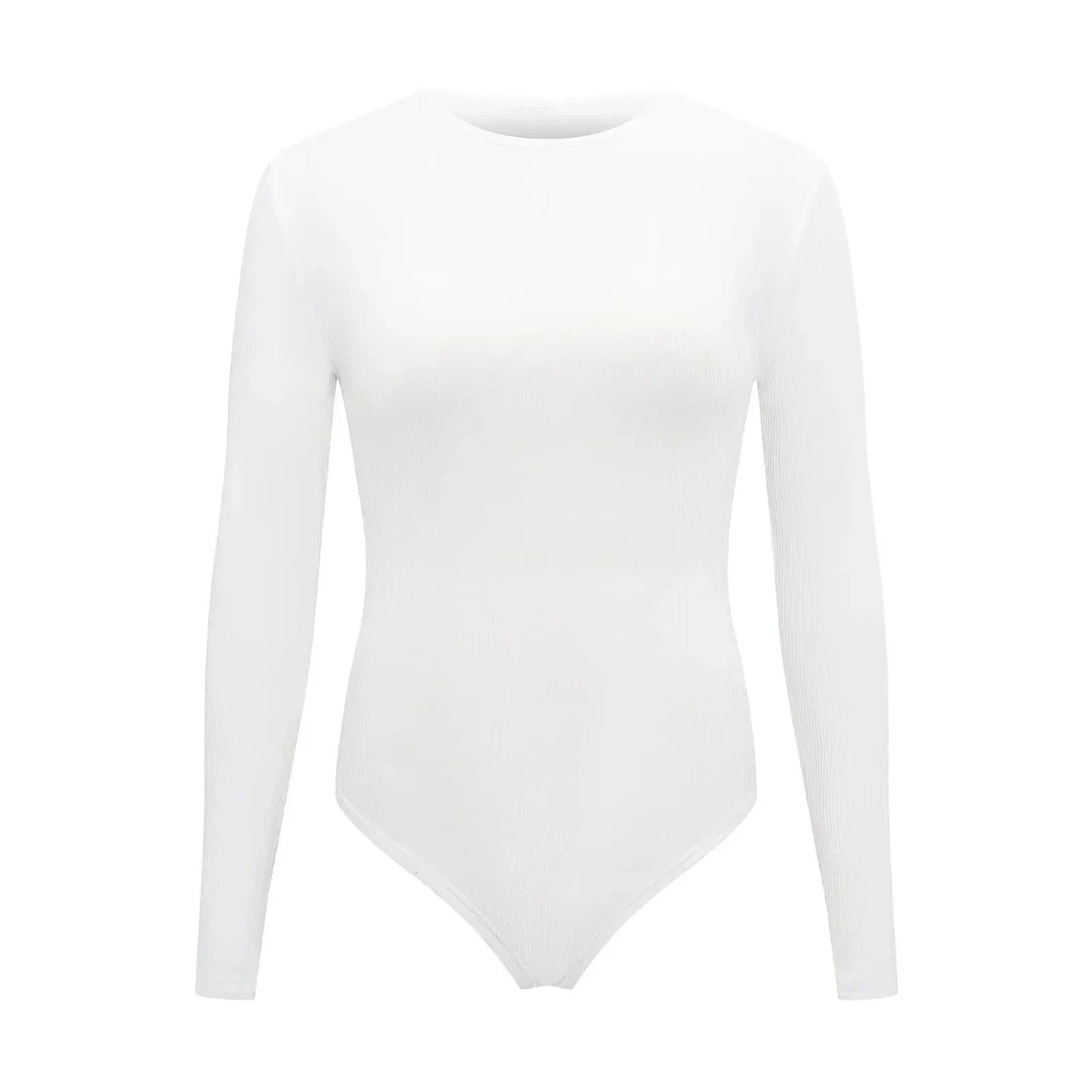 Women Long Sleeve O neck Tight Skinny Skims Style replacement Ribbed Bodysuit - SJB-DIAMOND ELITES