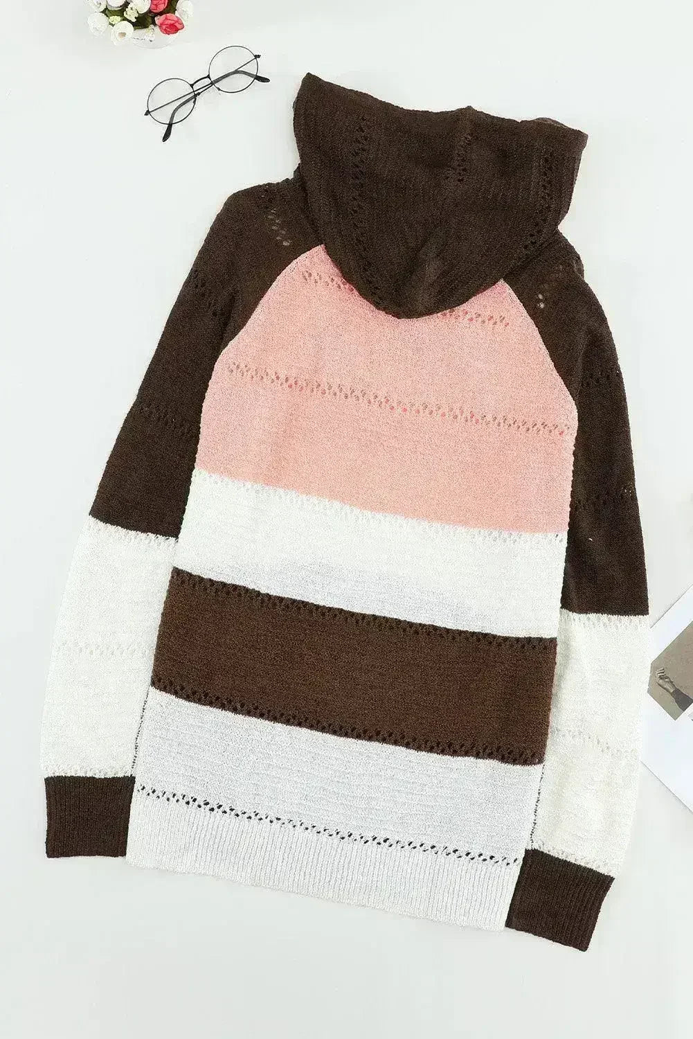 Women's Brown Beach Bonfire Knitted Hoodie - SJB-DIAMOND ELITES