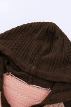 Women's Brown Beach Bonfire Knitted Hoodie - SJB-DIAMOND ELITES