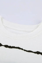 Women's White Tie-dye Stripes Sweatshirt - SJB-DIAMOND ELITES