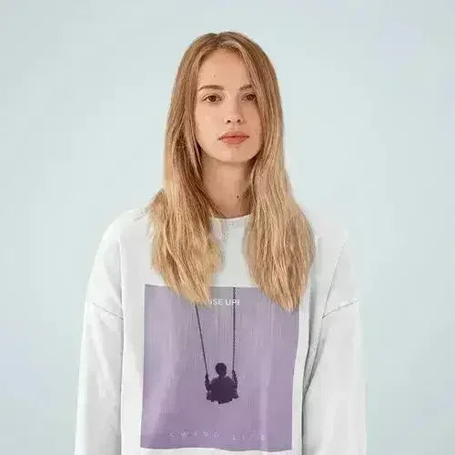 Purple Logo Sweatshirt - Soft Loose Fit Women's Top | Femstylo - SJB-DIAMOND ELITES
