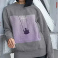 Purple Logo Sweatshirt - Soft Loose Fit Women's Top | Femstylo - SJB-DIAMOND ELITES