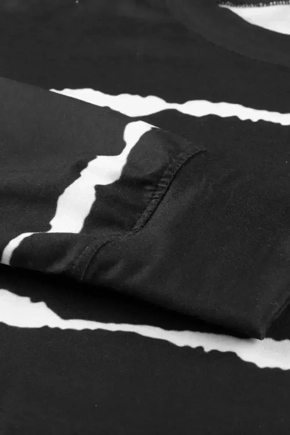 Womens Tie-dye Stripes Black Sweatshirt - SJB-DIAMOND ELITES