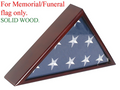 Flag Connections Solid Wood Memorial Flag Display Case Frame for 5x9.5' Flag The Military Gift Store