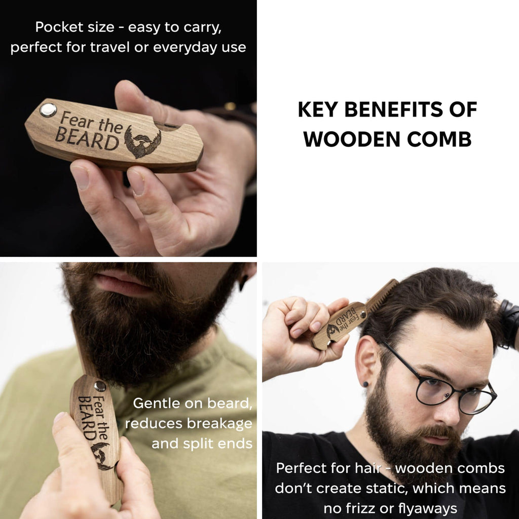 Wooden Beard Comb – Fear the Beard - SJB-DIAMOND ELITES