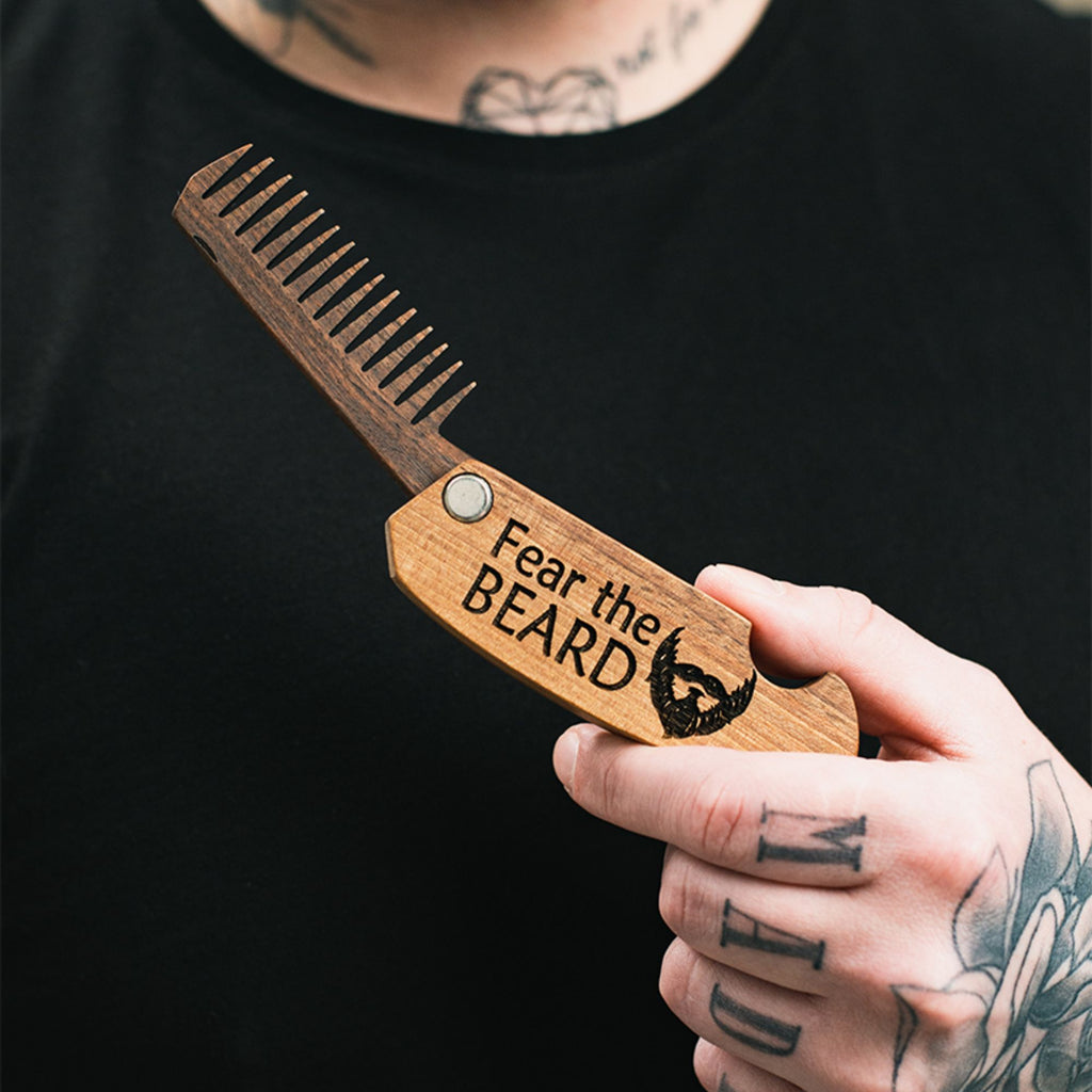 Wooden Beard Comb – Fear the Beard - SJB-DIAMOND ELITES