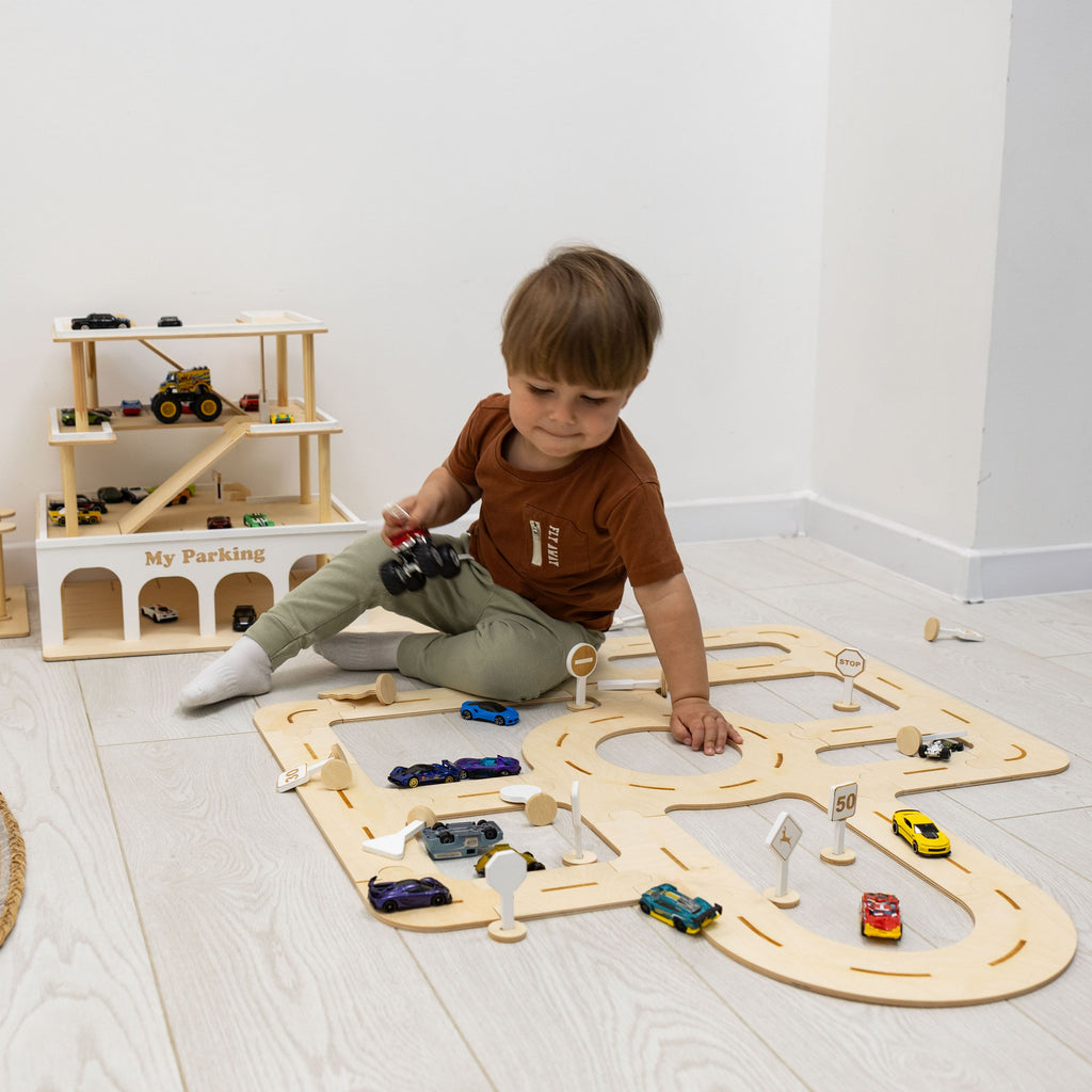 Wooden Car Track Toy - SJB-DIAMOND ELITES