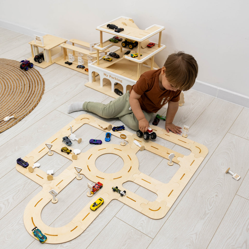 Wooden Car Track Toy - SJB-DIAMOND ELITES