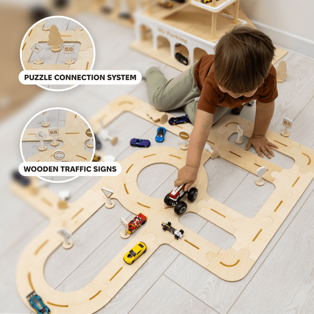 Wooden Car Track Toy - SJB-DIAMOND ELITES