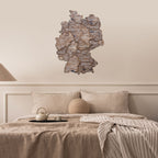 3D Germany Wooden Map Dark Walnut - SJB-DIAMOND ELITES