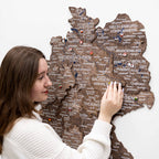 3D Germany Wooden Map Dark Walnut - SJB-DIAMOND ELITES