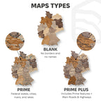 3D Germany Wooden Map Multicolor Enjoy The Wood