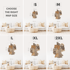 3D Germany Wooden Map Multicolor Enjoy The Wood