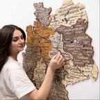 3D Germany Wooden Map Multicolor Enjoy The Wood