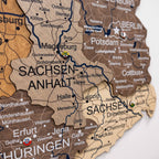 3D Germany Wooden Map Multicolor Enjoy The Wood