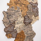 3D Germany Wooden Map Multicolor Enjoy The Wood