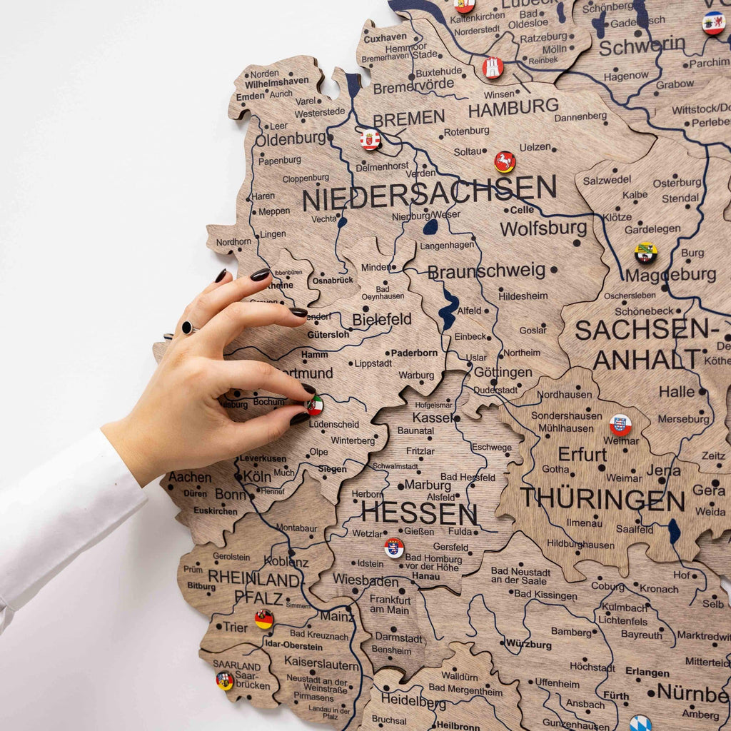 3D Germany Wooden Map Terra Enjoy The Wood