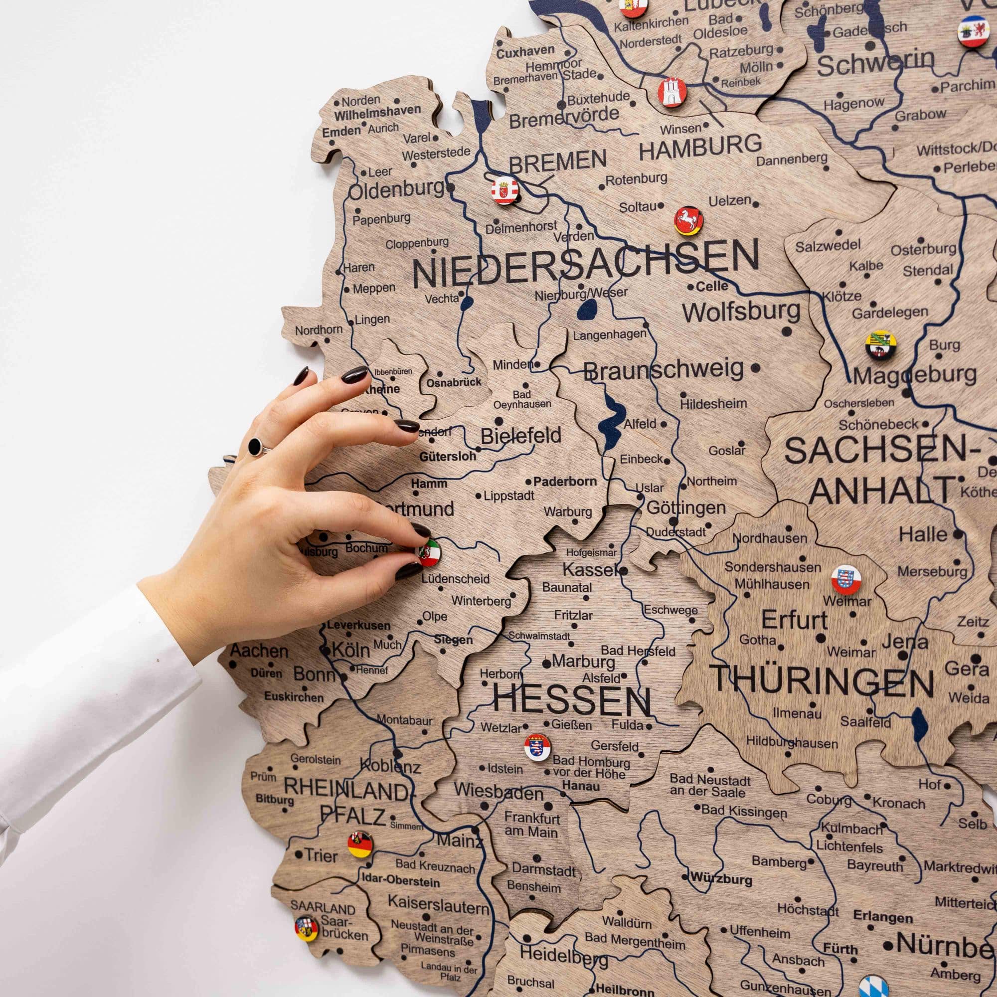 3D Germany Wooden Map Terra Enjoy The Wood