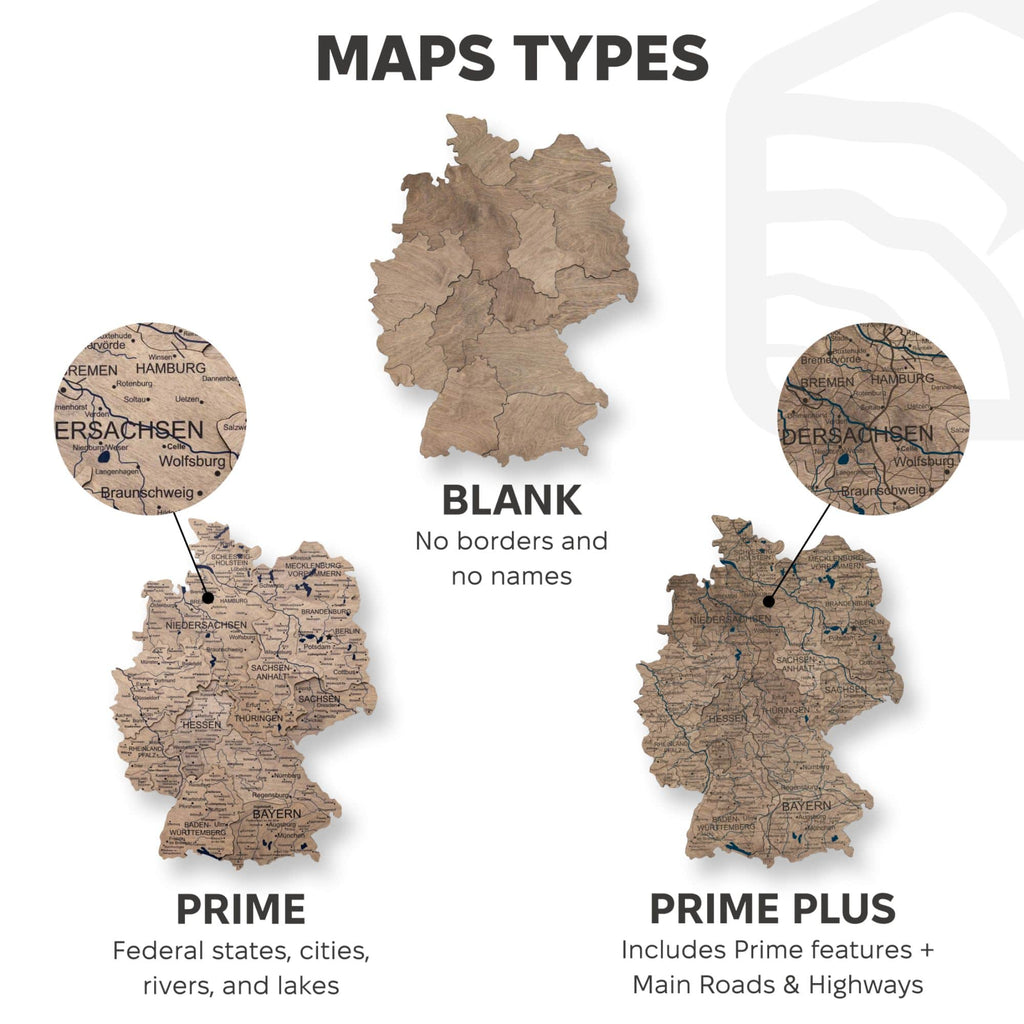 3D Germany Wooden Map Terra Enjoy The Wood