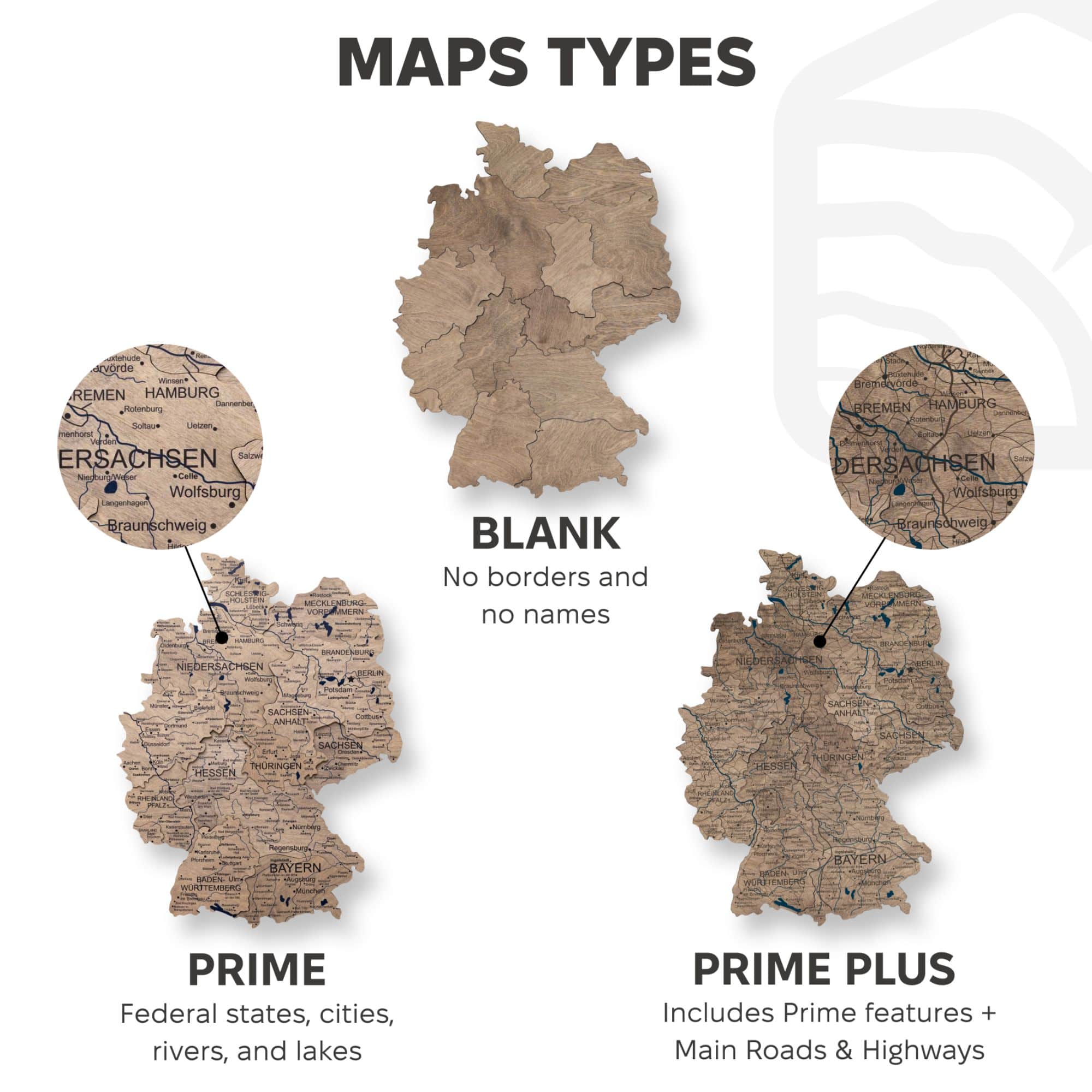 3D Germany Wooden Map Terra Enjoy The Wood