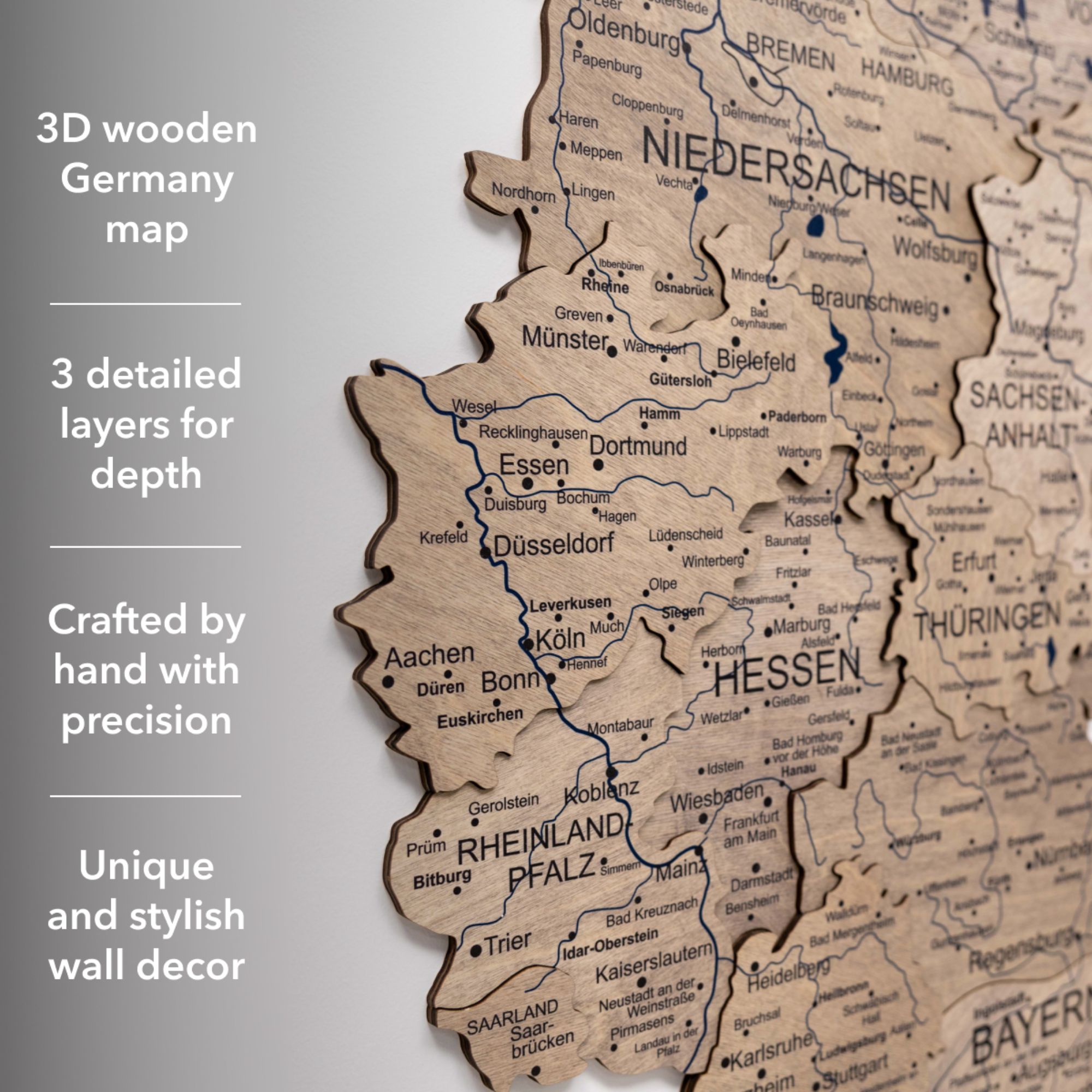 3D Germany Wooden Map Terra Enjoy The Wood