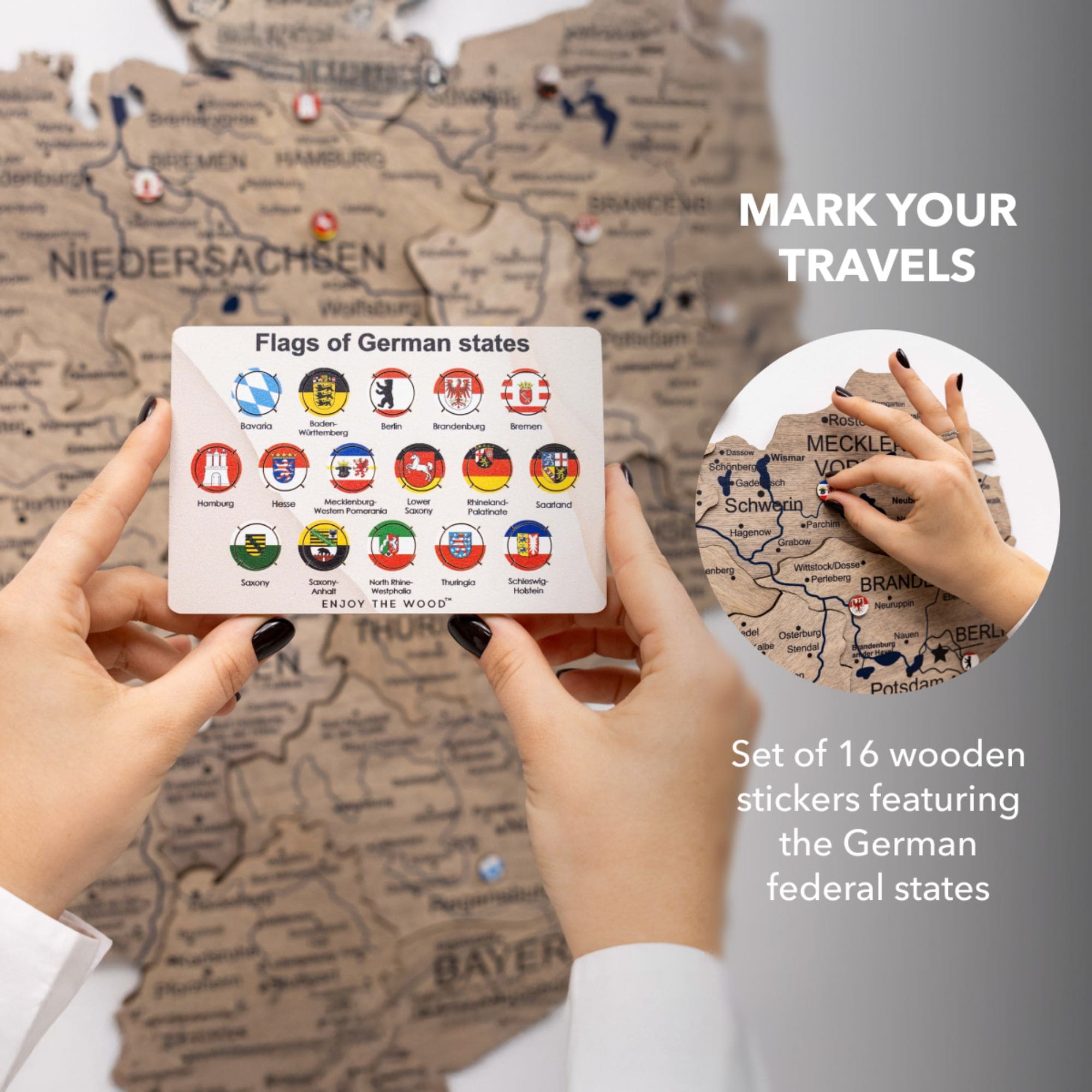 3D Germany Wooden Map Terra Enjoy The Wood