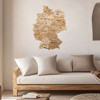 3D Germany Wooden Map Gold - SJB-DIAMOND ELITES