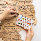 3D Germany Wooden Map Gold - SJB-DIAMOND ELITES
