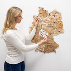 3D Germany Wooden Map Gold - SJB-DIAMOND ELITES