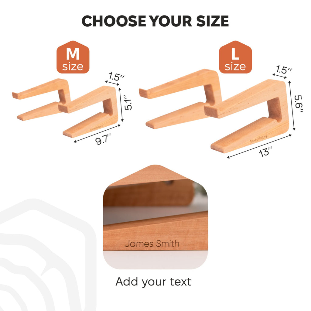 Dual Wooden Laptop Dock – Solid Wood - SJB-DIAMOND ELITES