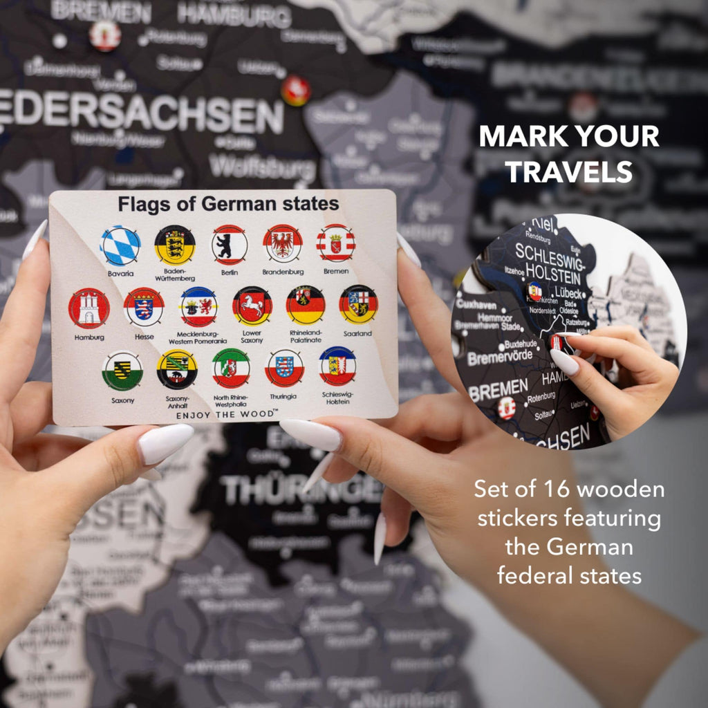 3D Germany Wooden Map Nordik Enjoy The Wood