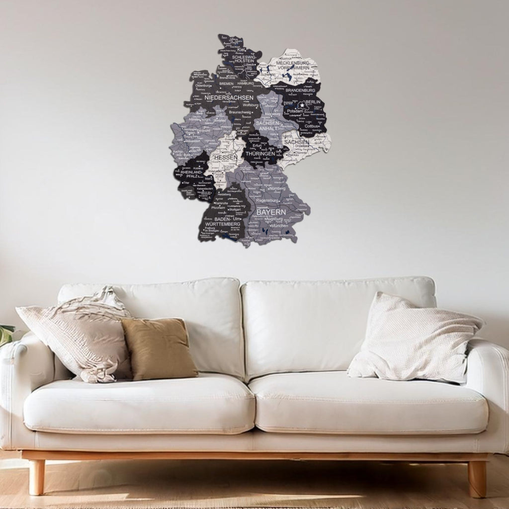 3D Germany Wooden Map Nordik Enjoy The Wood