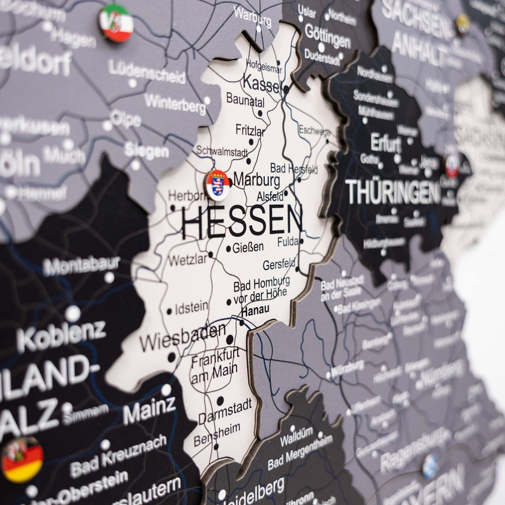 3D Germany Wooden Map Nordik Enjoy The Wood