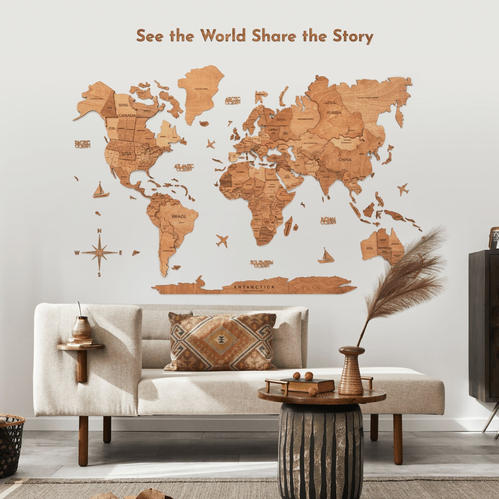 Wooden Map Quotes - SJB-DIAMOND ELITES