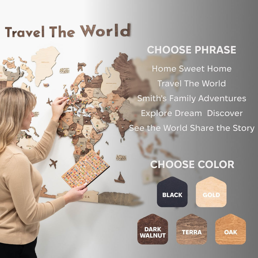 Wooden Map Quotes - SJB-DIAMOND ELITES