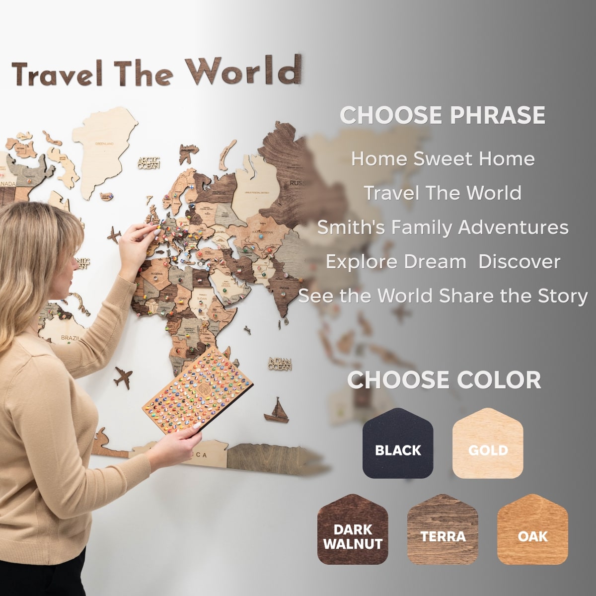 Wooden Map Quotes - SJB-DIAMOND ELITES
