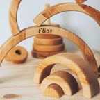 Natural Wood Rainbow Stacker - SJB-DIAMOND ELITES