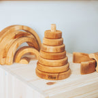 Natural Wood Ring Stacker - SJB-DIAMOND ELITES