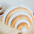 Wood & White Rainbow Stacker - SJB-DIAMOND ELITES