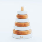 Wood & White Ring Stacker - SJB-DIAMOND ELITES