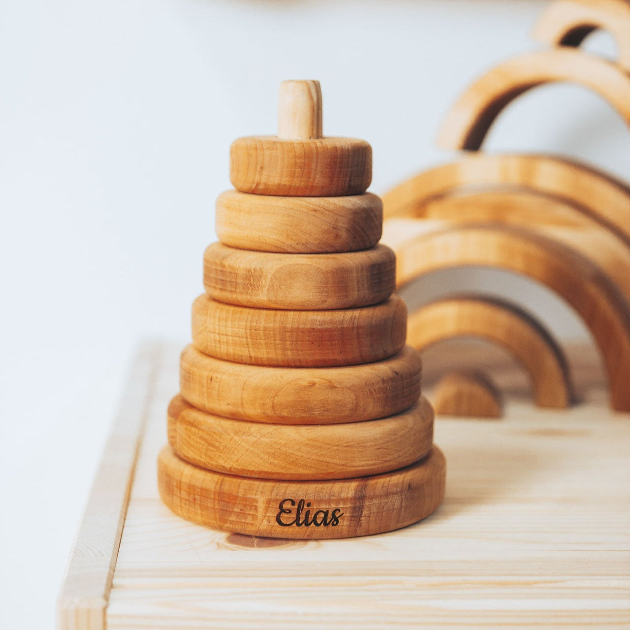 Natural Wood Ring Stacker - SJB-DIAMOND ELITES