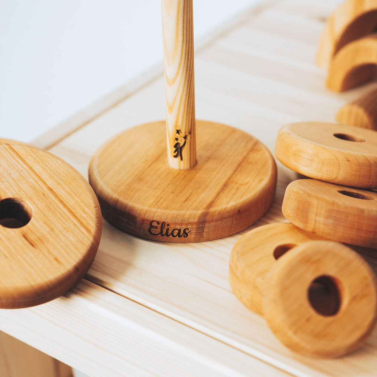 Natural Wood Ring Stacker - SJB-DIAMOND ELITES