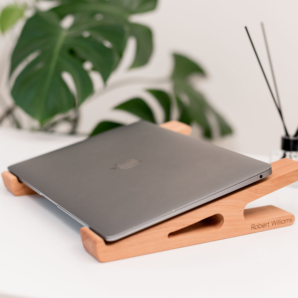Wooden Laptop Stand – Solid Wood - SJB-DIAMOND ELITES
