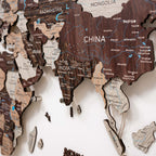 3D LED / LUMINOUS Wooden World Map 3.0 Cappuccino - SJB-DIAMOND ELITES